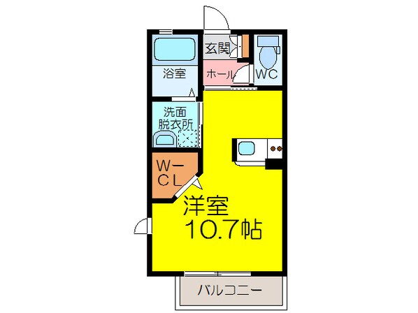 シャーメゾンベシーノ佐大Dの物件間取画像